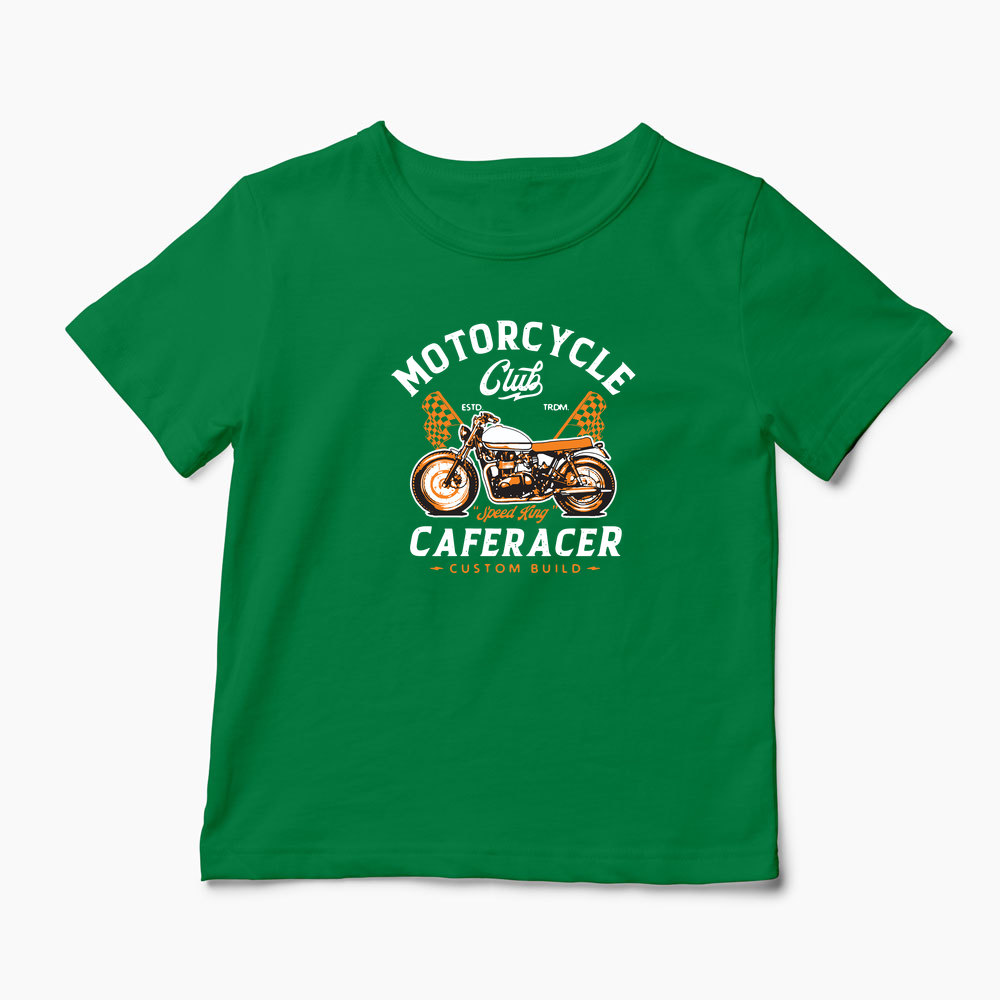 Tricou Club de Motociclete Cafe Racer - Copii-Verde