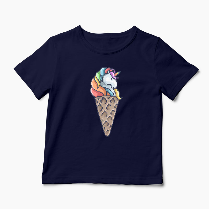 Tricou Con de Unicorn - Copii-Bleumarin