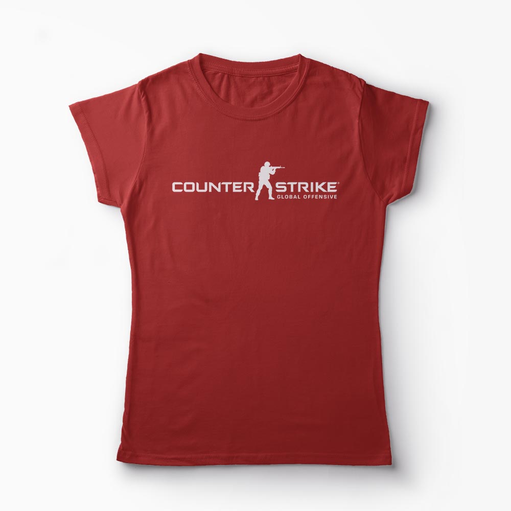 Tricou Counter Strike Global Offensive - Femei-Roșu