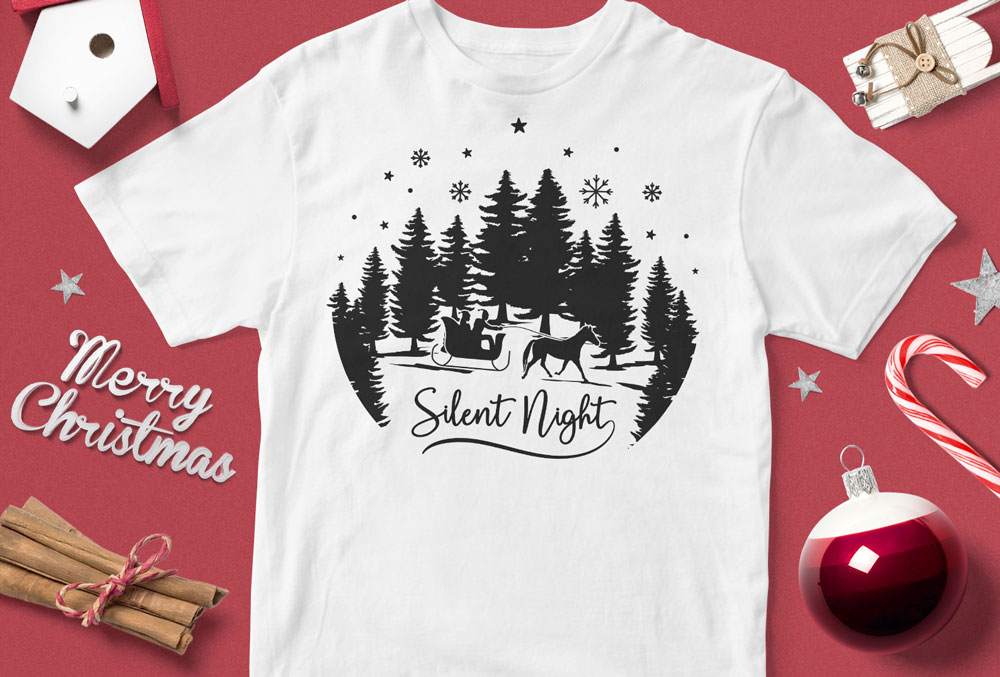 Tricou Crăciun Silent Night