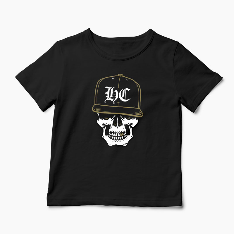 Tricou Craniu Hip-Hop Hardcore - Copii-Negru