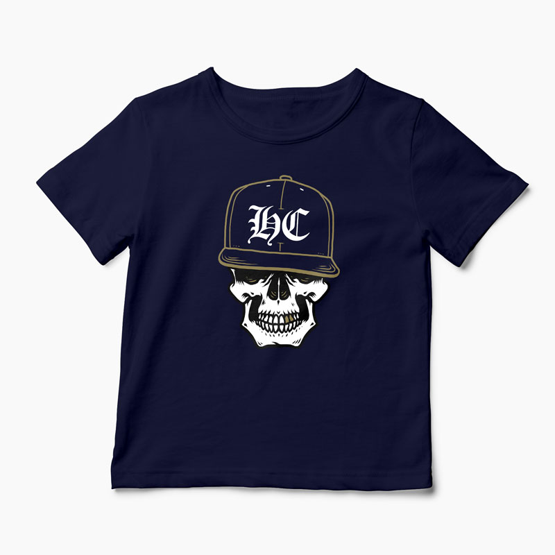 Tricou Craniu Hip-Hop Hardcore - Copii-Bleumarin