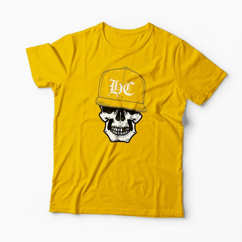 Tricou Craniu Hip-Hop Hardcore - Bărbați-Galben