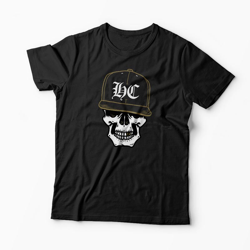 Tricou Craniu Hip-Hop Hardcore - Bărbați-Negru