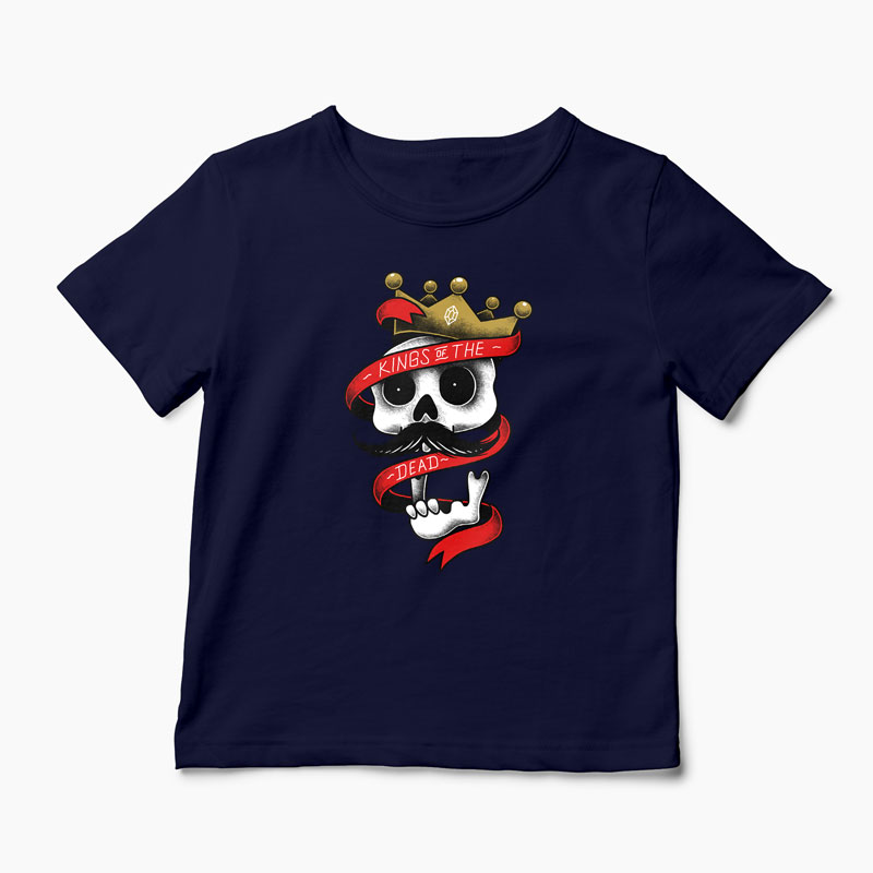 Tricou Craniu - Kings of The Dead - Copii-Bleumarin