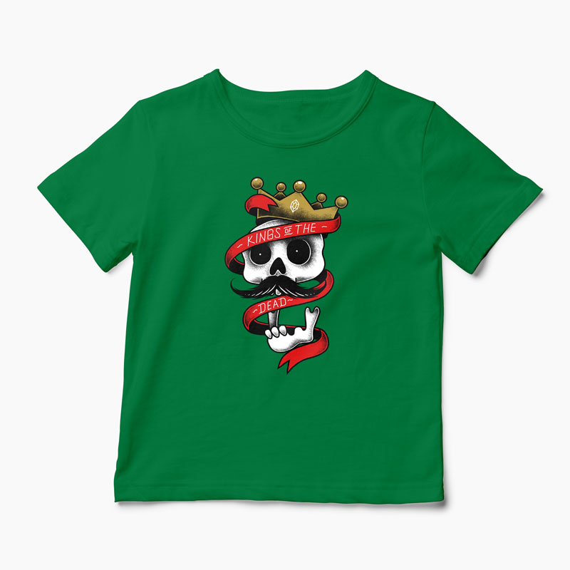 Tricou Craniu - Kings of The Dead - Copii-Verde