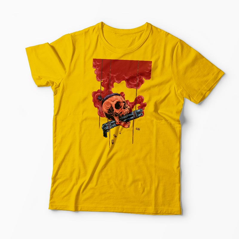 Tricou Craniu Shotgun - Bărbați-Galben