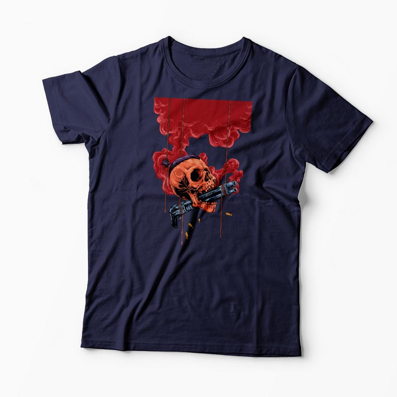 Tricou Craniu Shotgun - Bărbați-Bleumarin