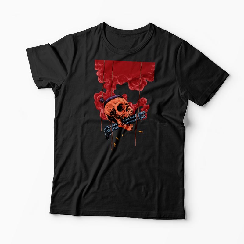 Tricou Craniu Shotgun - Bărbați-Negru