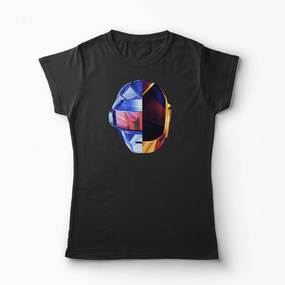 Tricou Casti Daft Punk - Femei-Negru