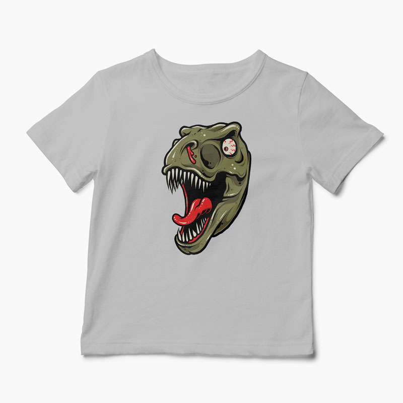 Tricou Dinozaur T-Rex Înfricoșător - Copii-Gri