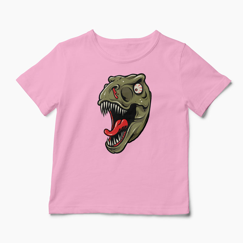 Tricou Dinozaur T-Rex Înfricoșător - Copii-Roz