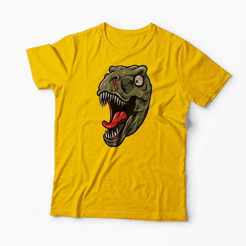 Tricou Dinozaur T-Rex Înfricoșător - Bărbați-Galben