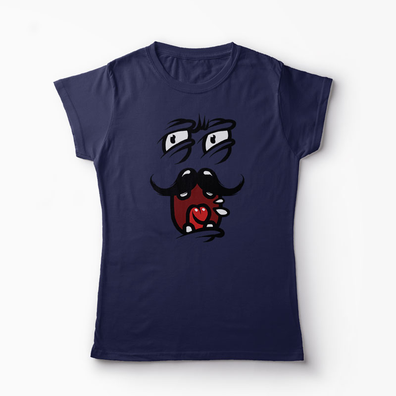 Tricou Dl. Mustata - Femei-Bleumarin