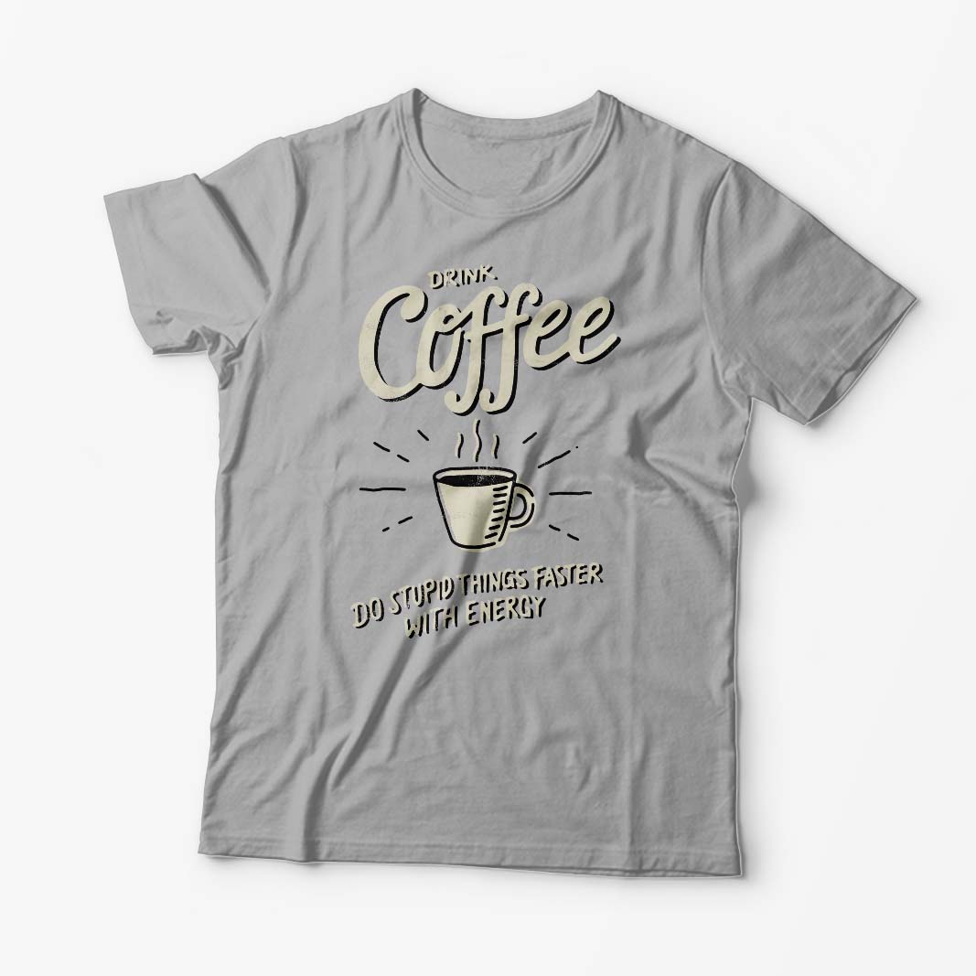 Tricou Drink Coffee - Bărbați-Gri