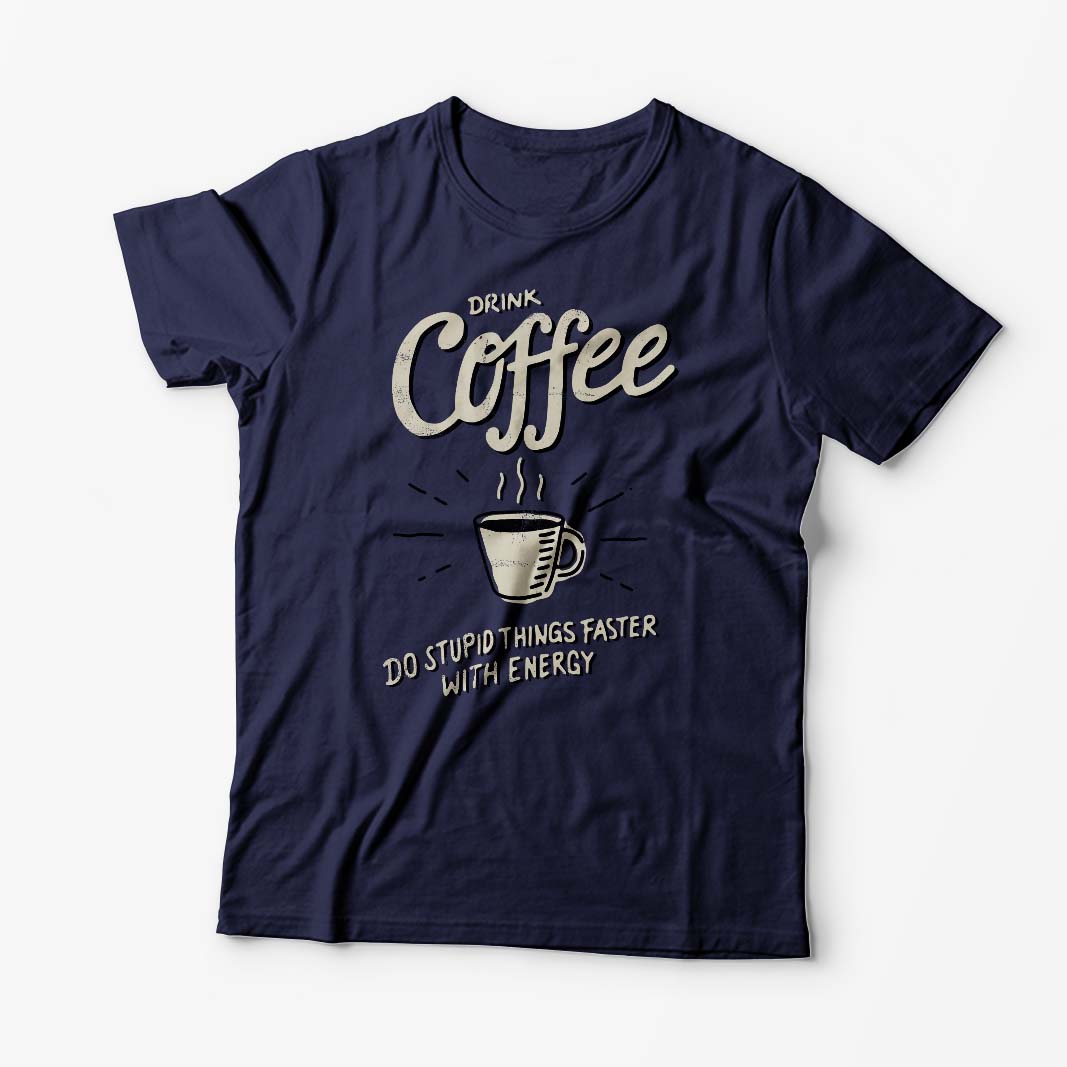 Tricou Drink Coffee - Bărbați-Bleumarin