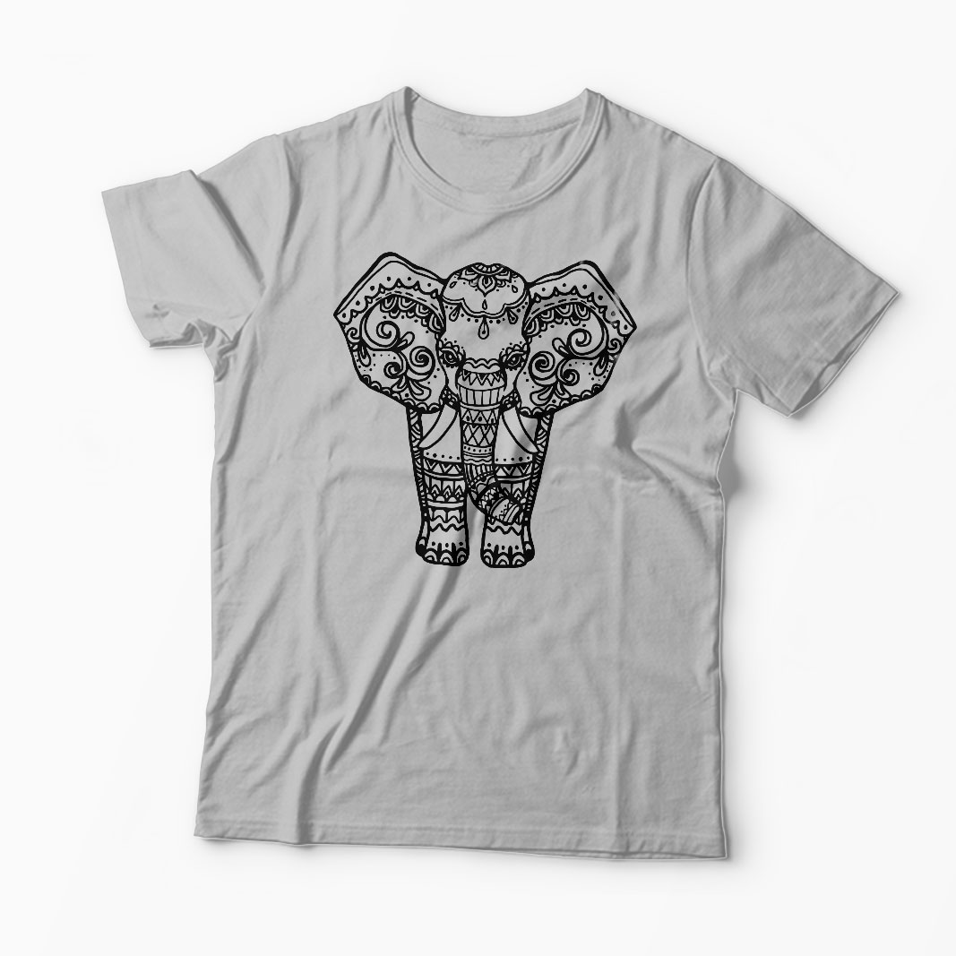 Tricou Elefant Ornamentat - Bărbați-Gri