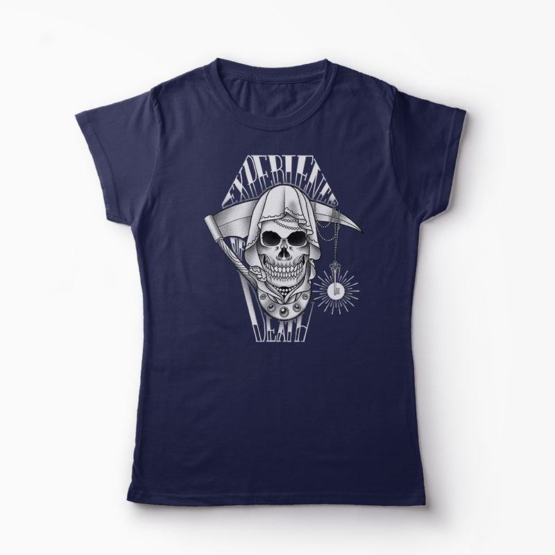 Tricou Experience Death - Femei-Bleumarin