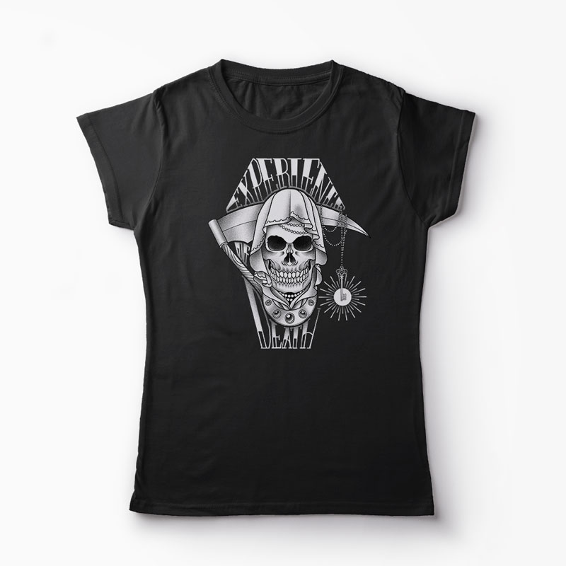 Tricou Experience Death - Femei-Negru