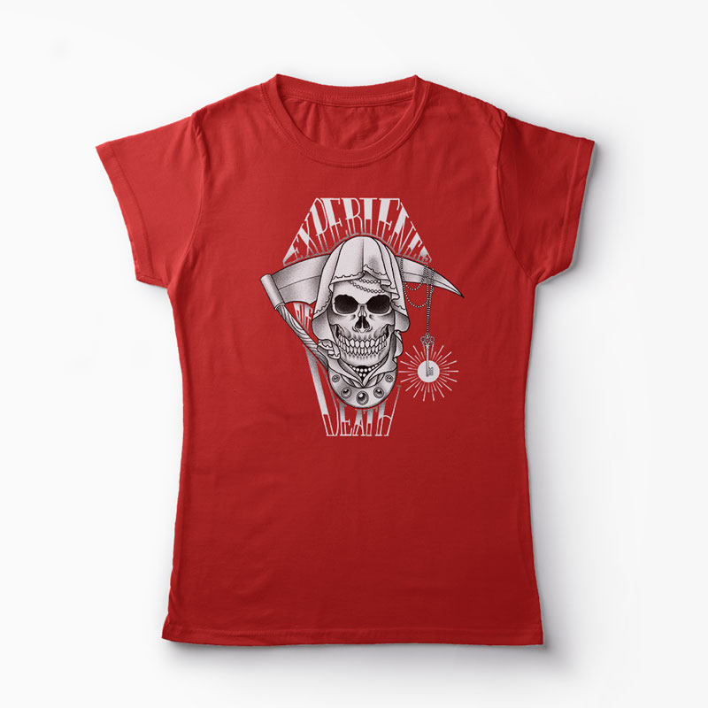 Tricou Experience Death - Femei-Roșu