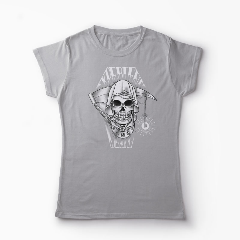 Tricou Experience Death - Femei-Gri