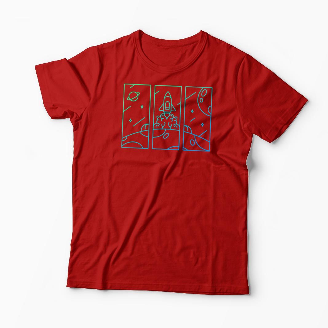 Tricou Explorator Navă Spațială - Bărbați-Roșu