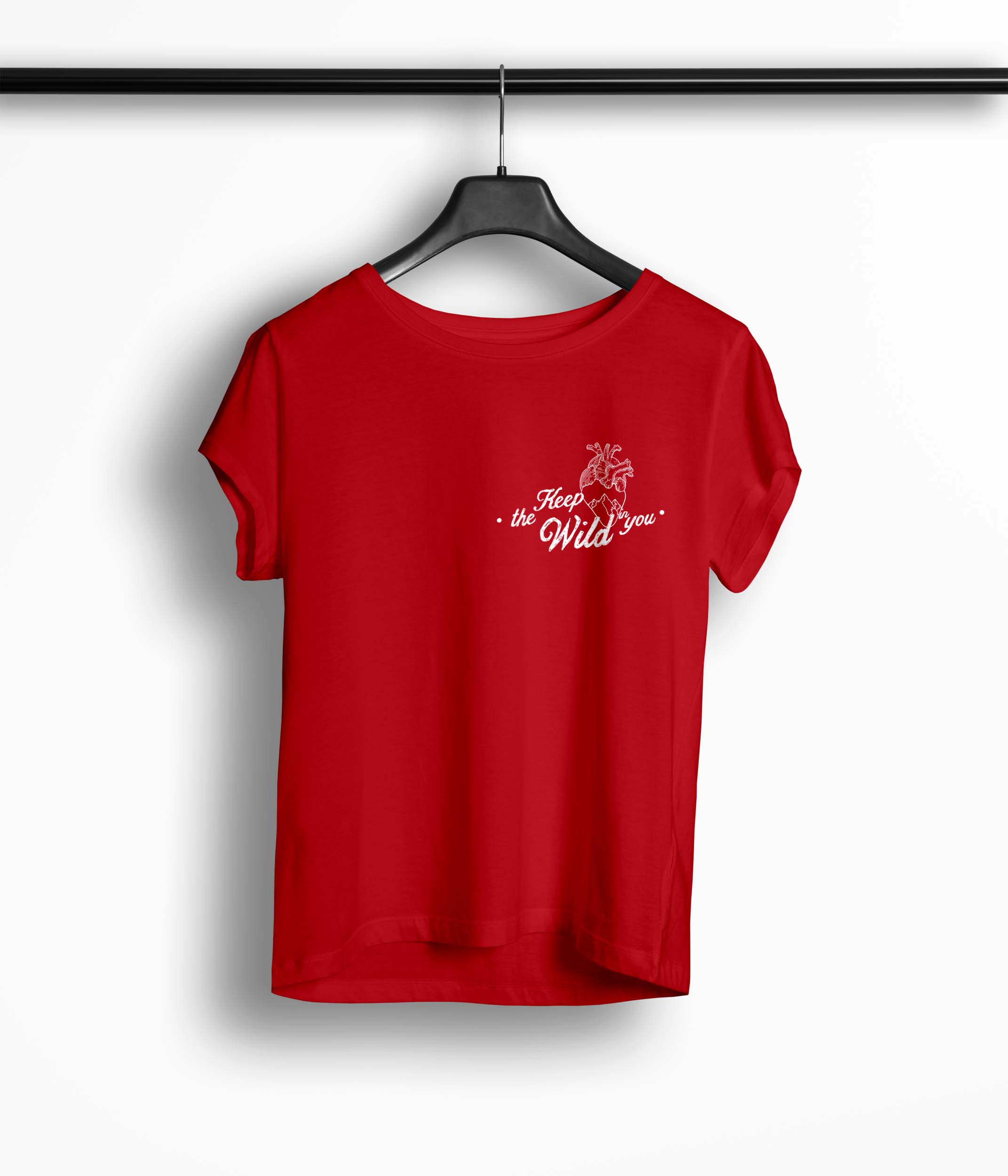 Tricou Femei Personalizat Keep The Wild in You - Femei-Rosu