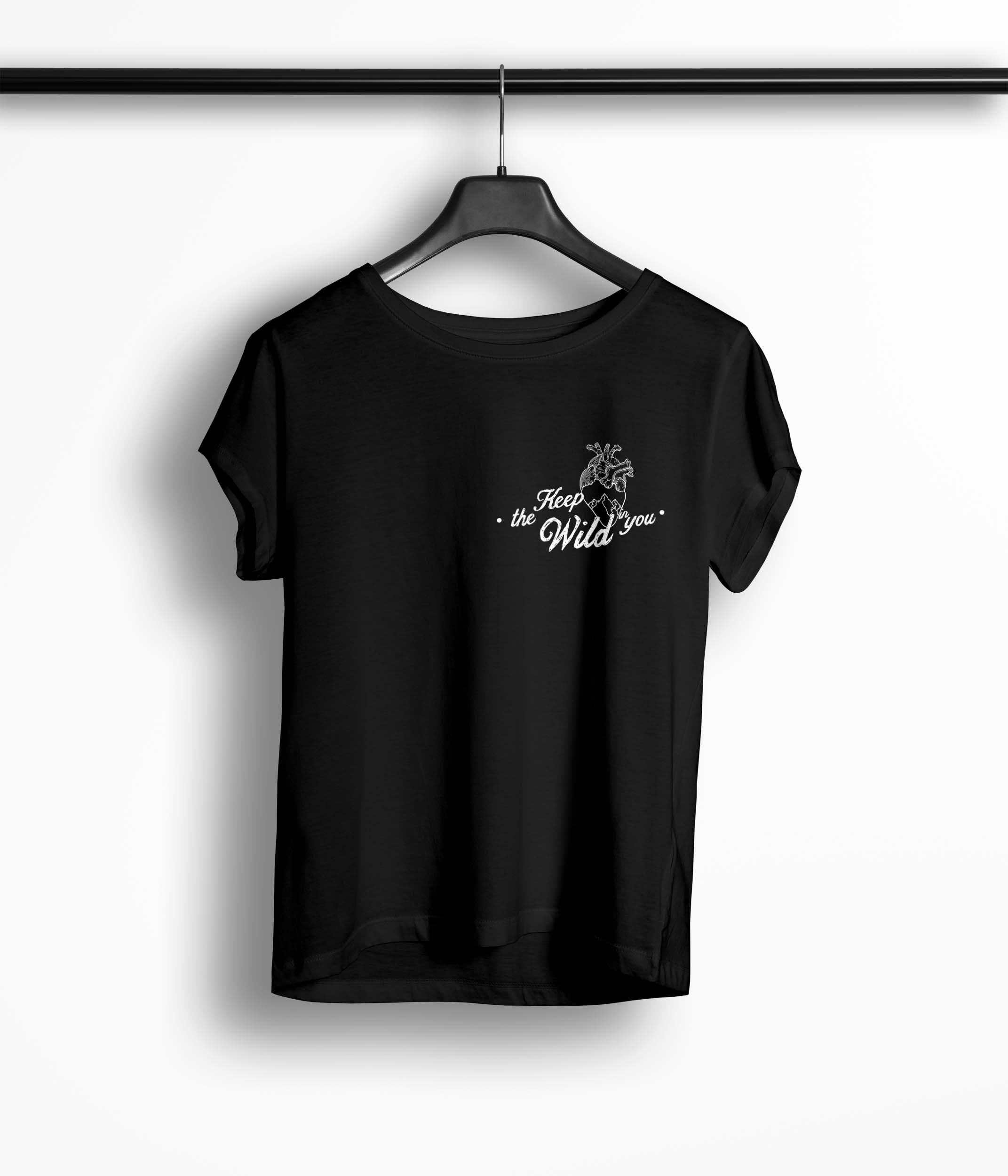 Tricou Femei Personalizat Keep The Wild in You - Femei-Negru