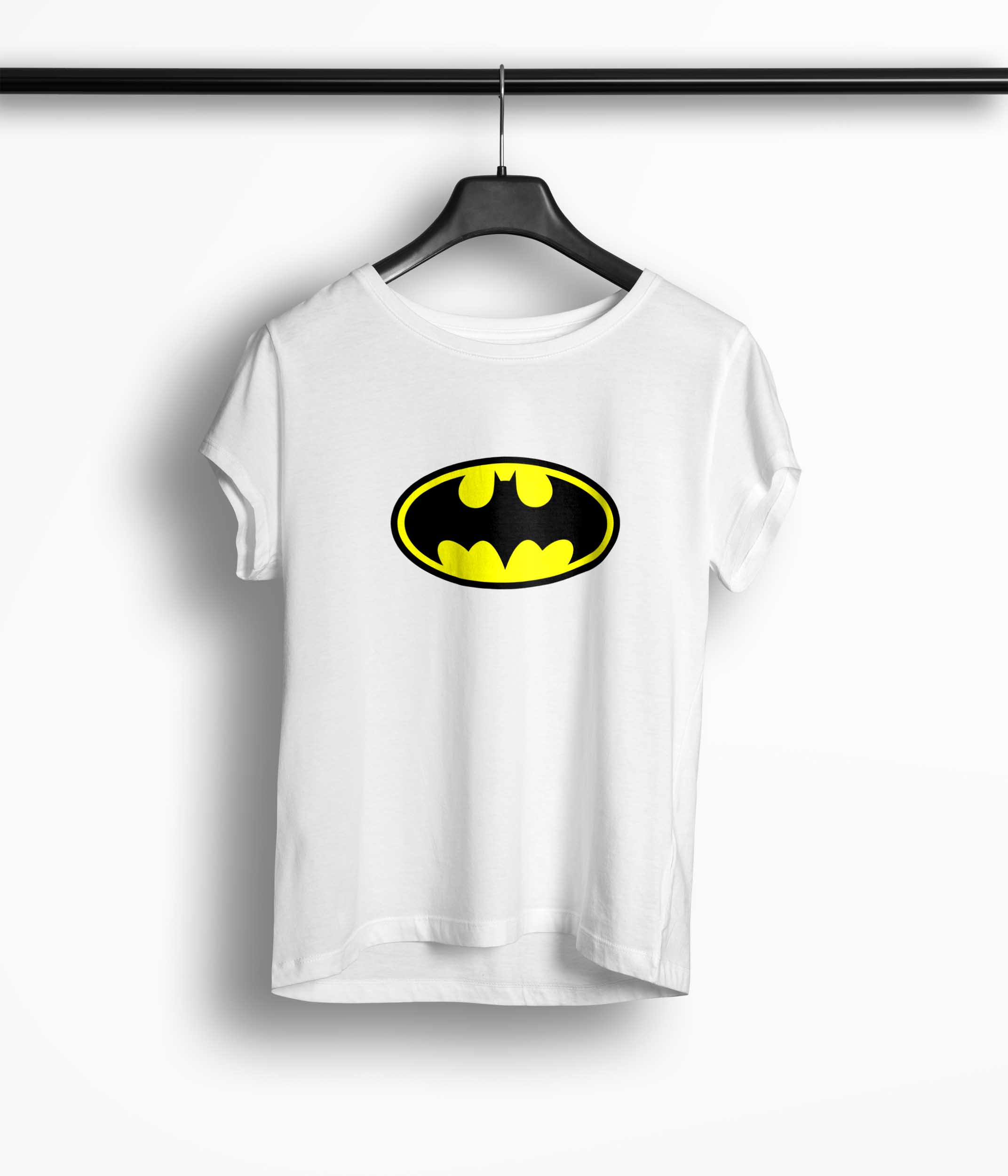 Tricou Personalizat Batman Logo - Femei-Alb