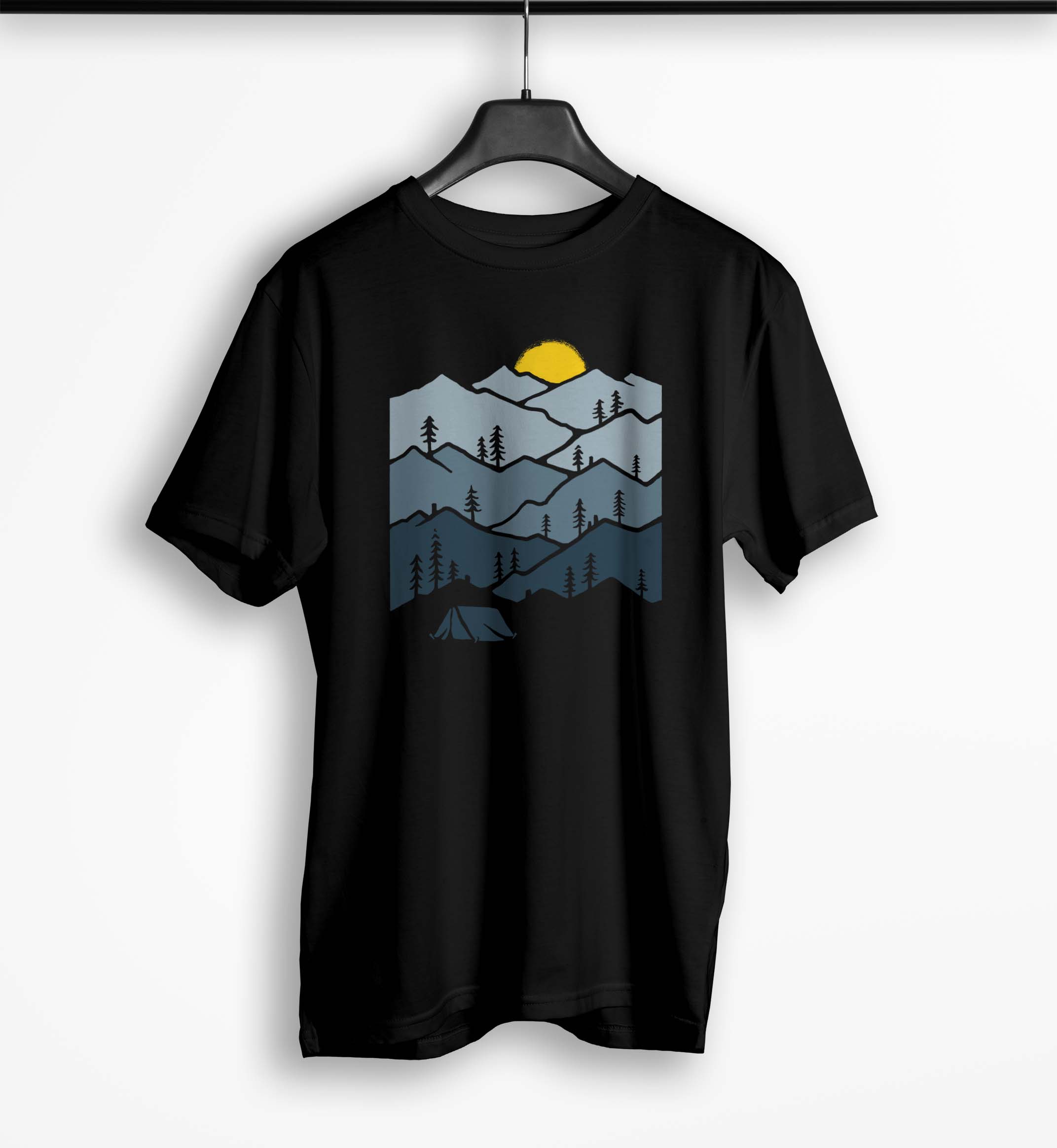 Tricou Personalizat Camper - Bărbați-Negru