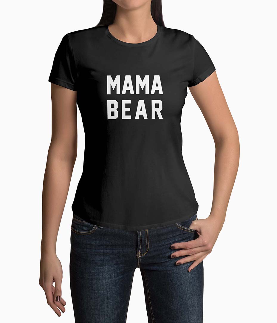 Tricou Femei Personalizat Mama Bear - Femei-Negru