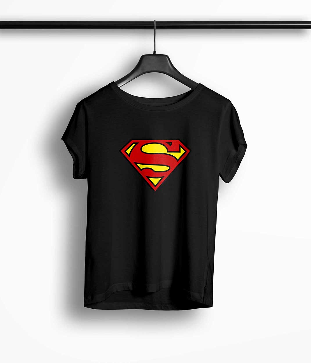 Tricou Femei Personalizat Supergirl logo - Femei-Negru