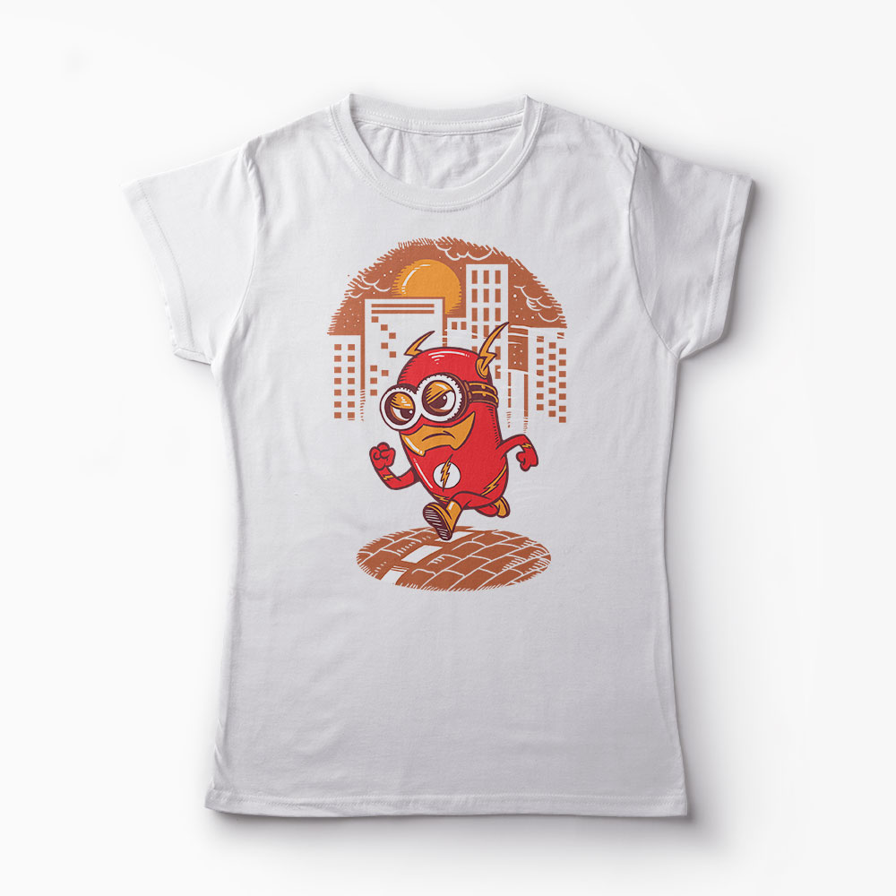 Tricou Flash Minion - Femei-Alb