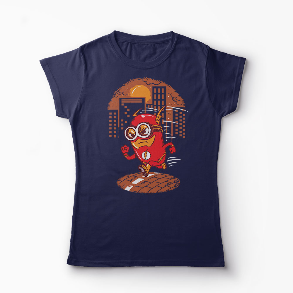 Tricou Flash Minion - Femei-Bleumarin