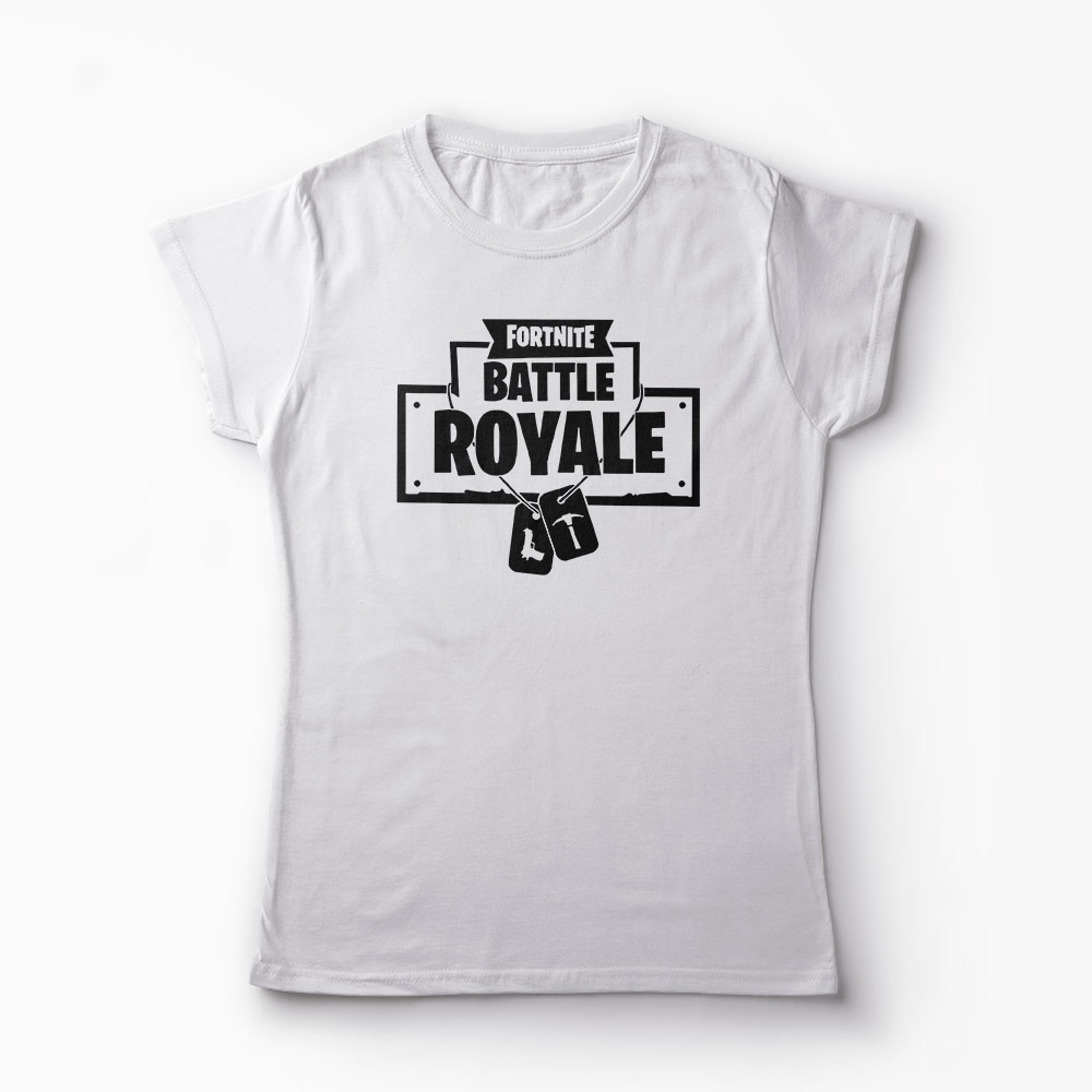 Tricou Fortnite Dog Tag - Femei-Alb