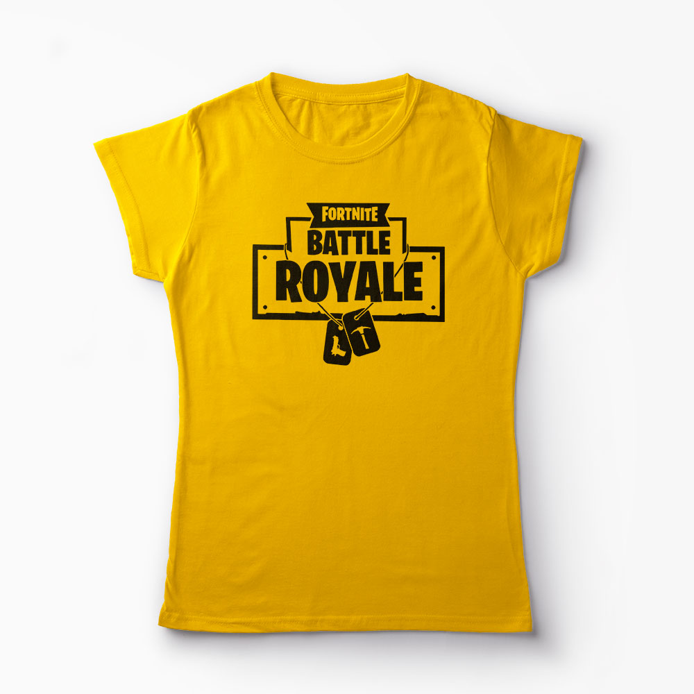 Tricou Fortnite Dog Tag - Femei-Galben