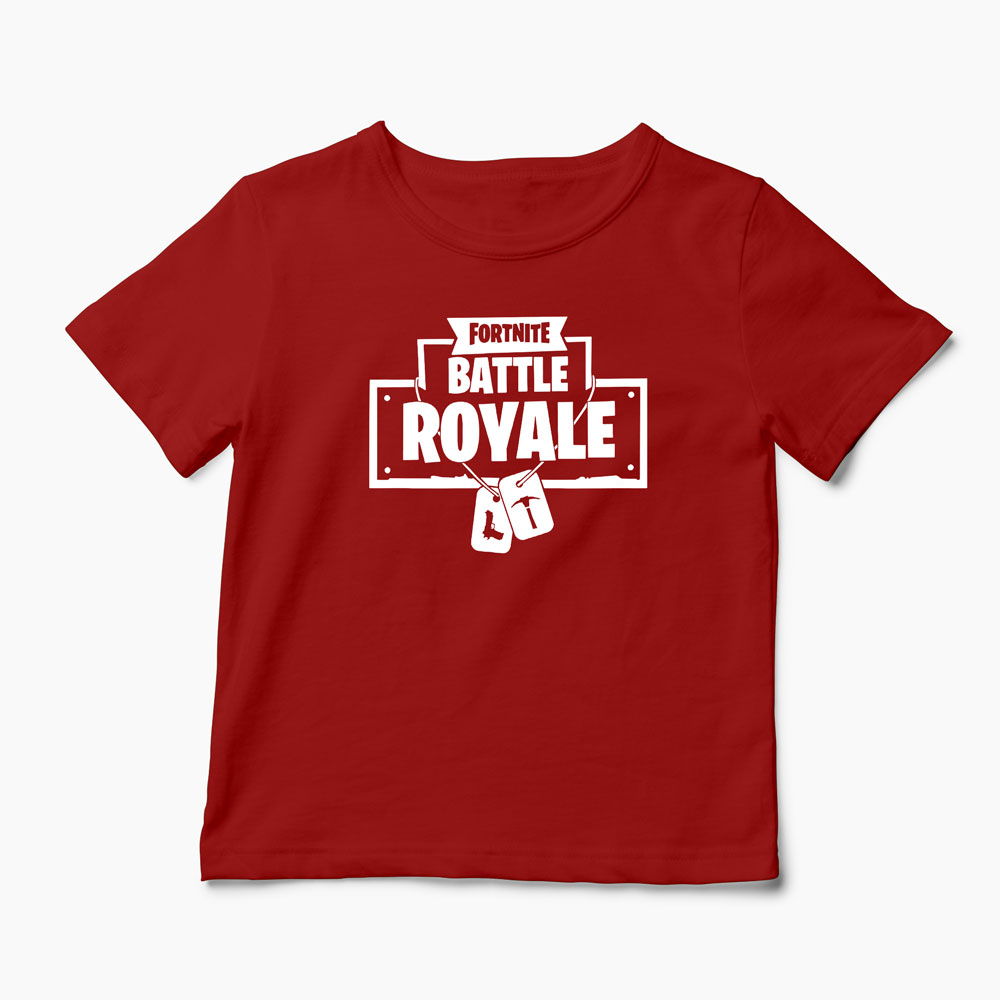 Tricou Fortnite Dog Tag - Copii-Roșu