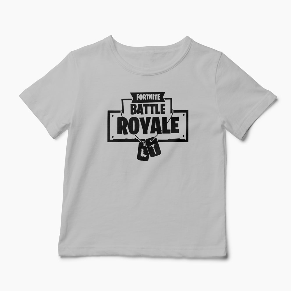 Tricou Fortnite Dog Tag - Copii-Gri