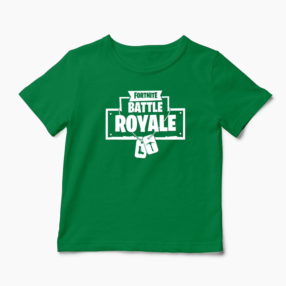 Tricou Fortnite Dog Tag - Copii-Verde
