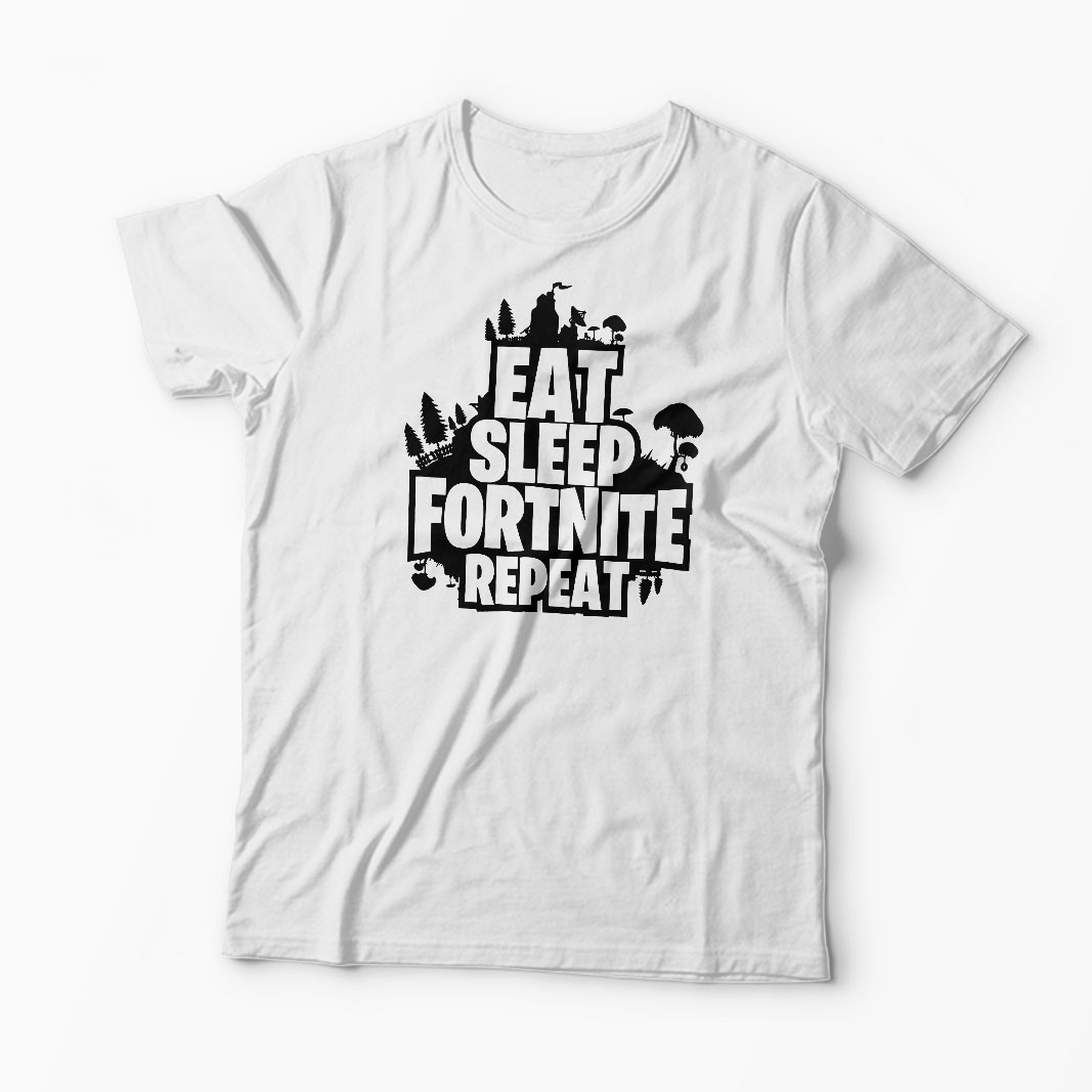Tricou Fortnite Eat Sleep Repeat