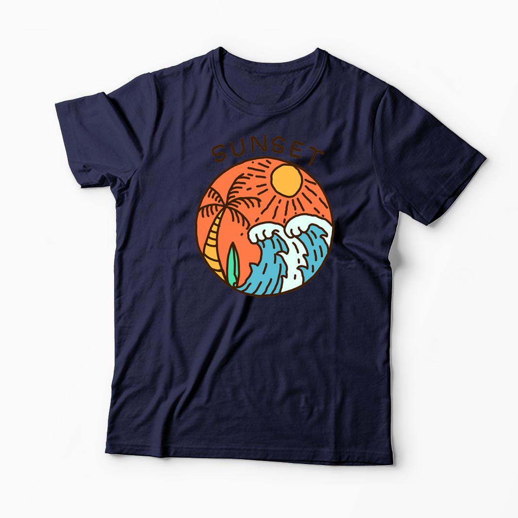 Tricou Grafic Ocean Sezon Vară - Bărbați-Bleumarin