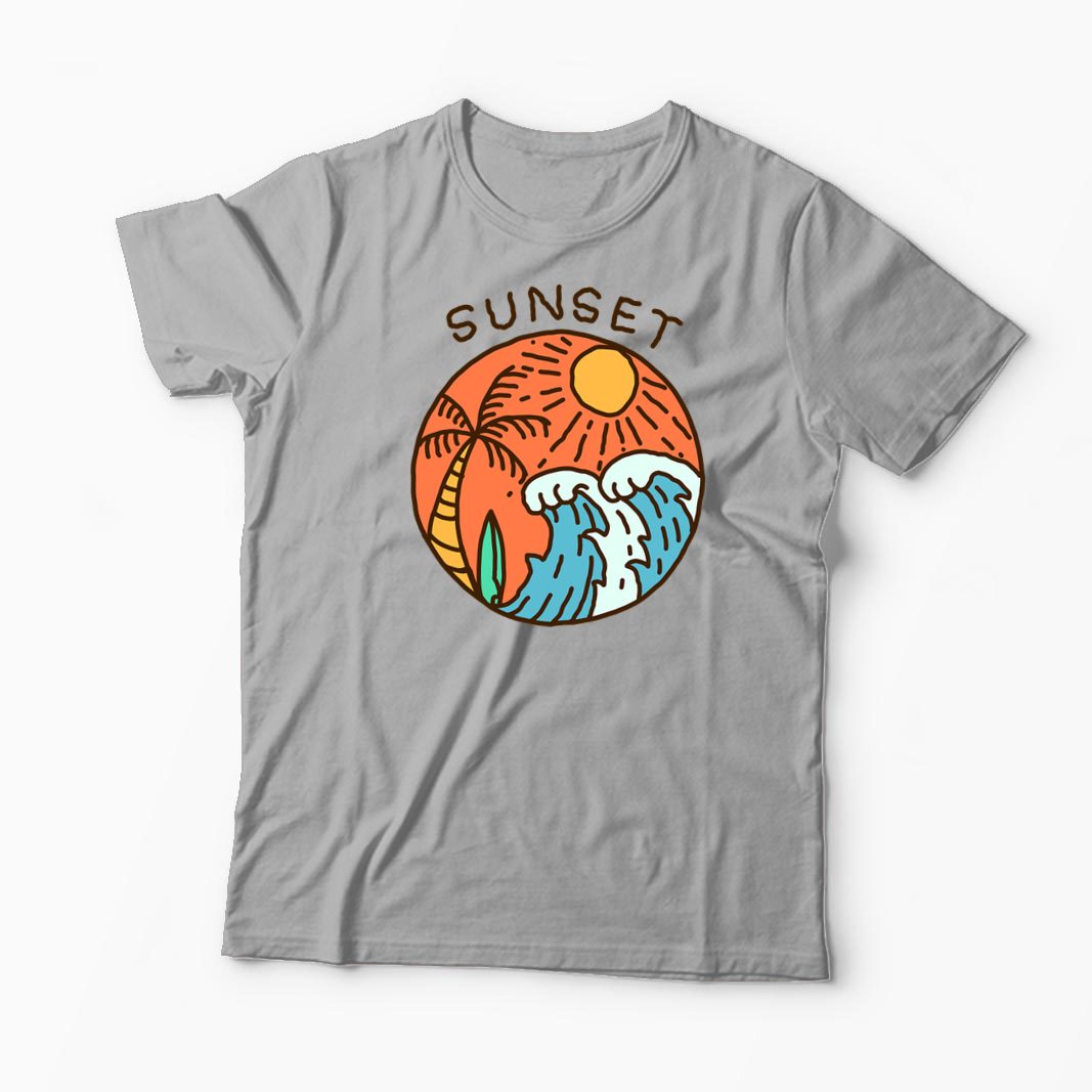 Tricou Grafic Ocean Sezon Vară - Bărbați-Gri