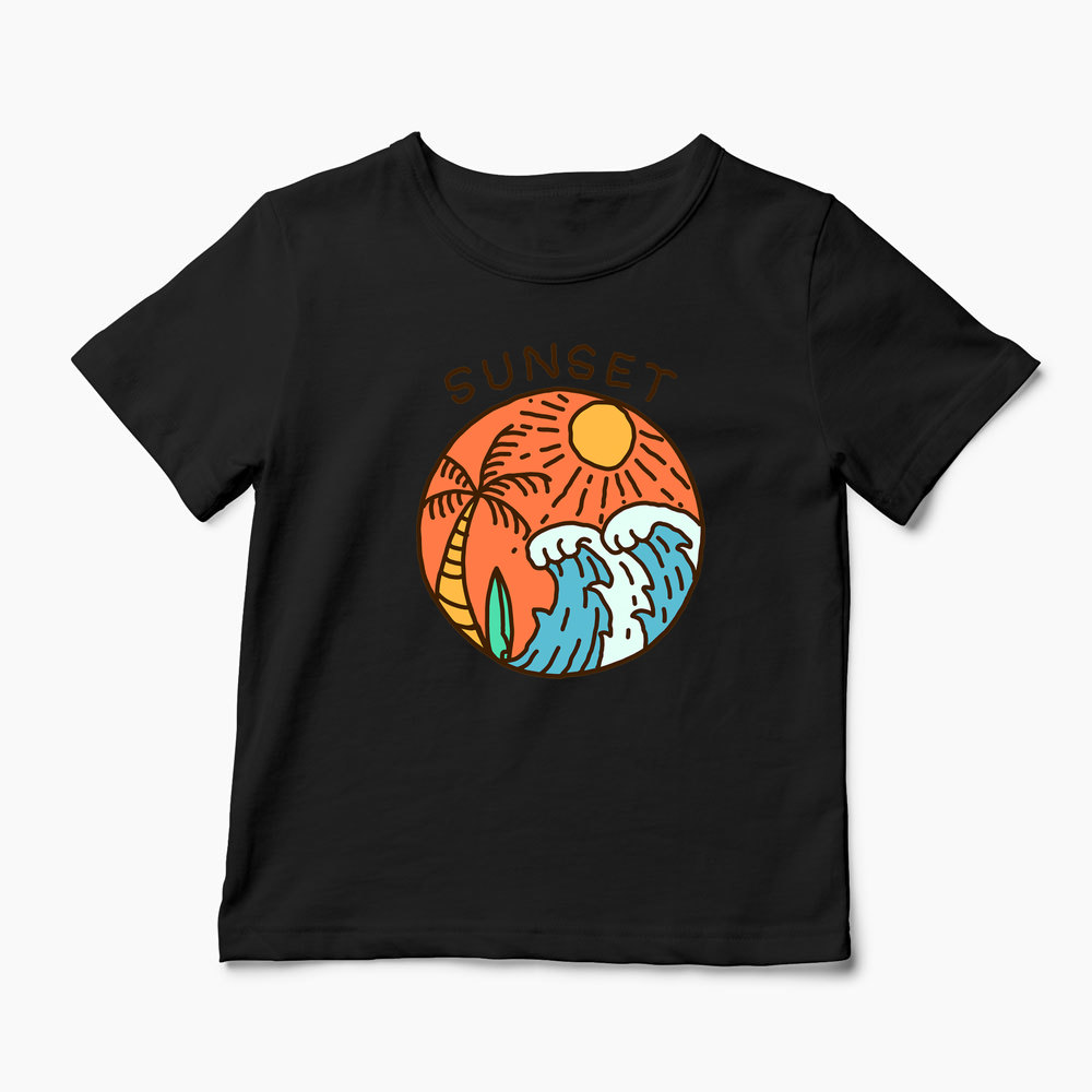 Tricou Grafic Ocean Sezon Vară - Copii-Negru