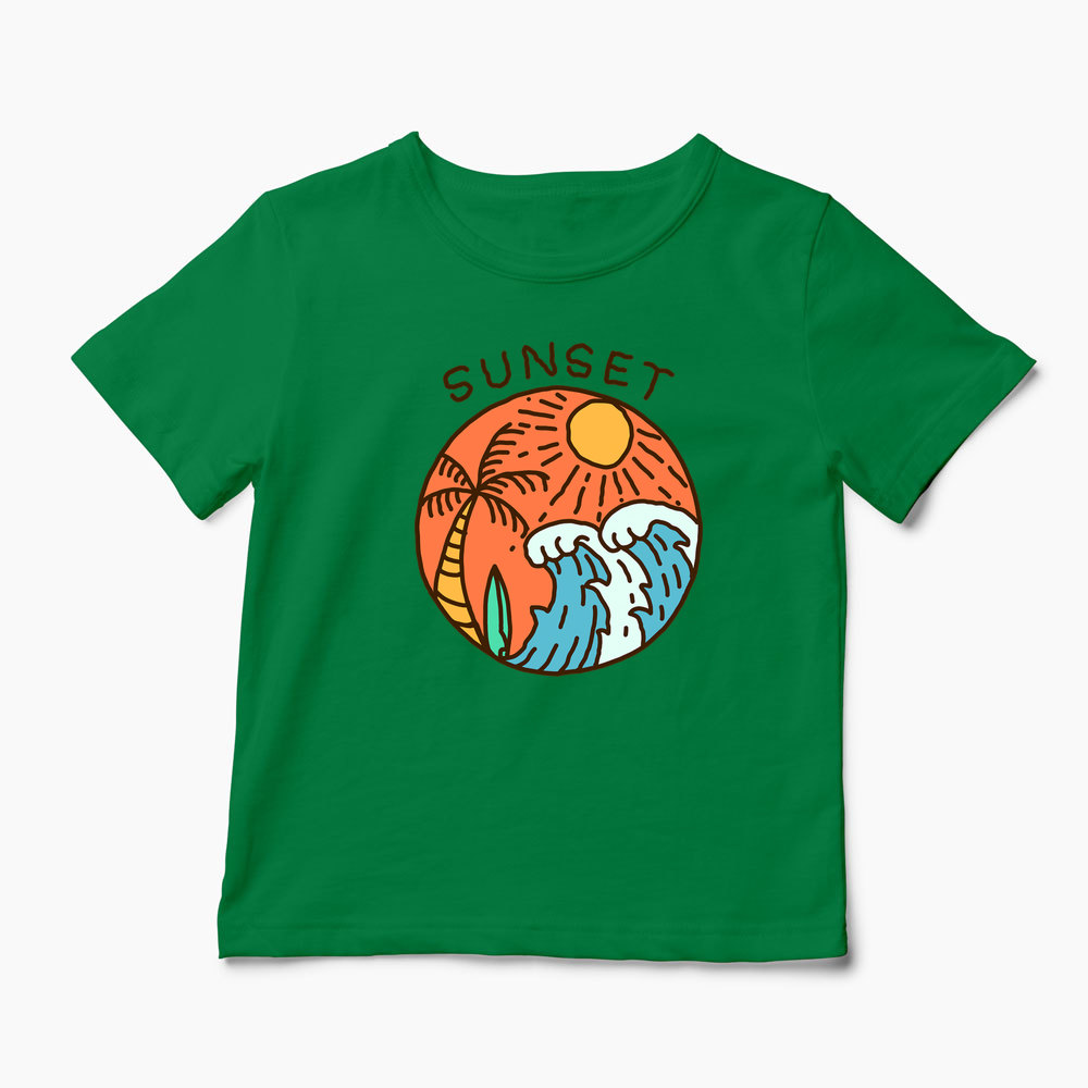 Tricou Grafic Ocean Sezon Vară - Copii-Verde