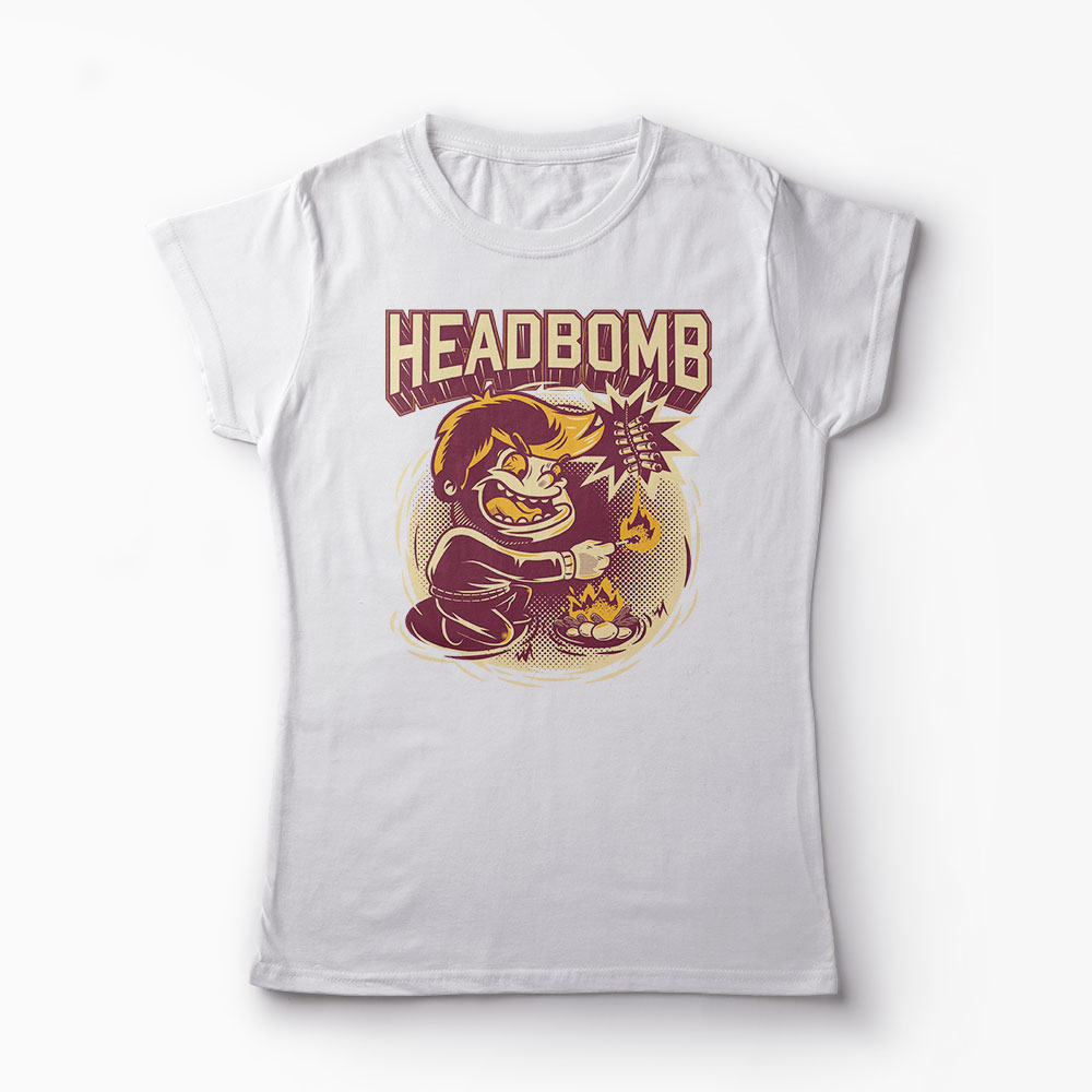 Tricou Headbomb - Femei-Alb