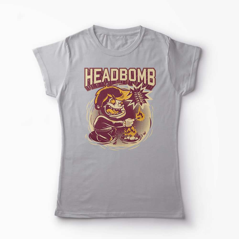 Tricou Headbomb - Femei-Gri