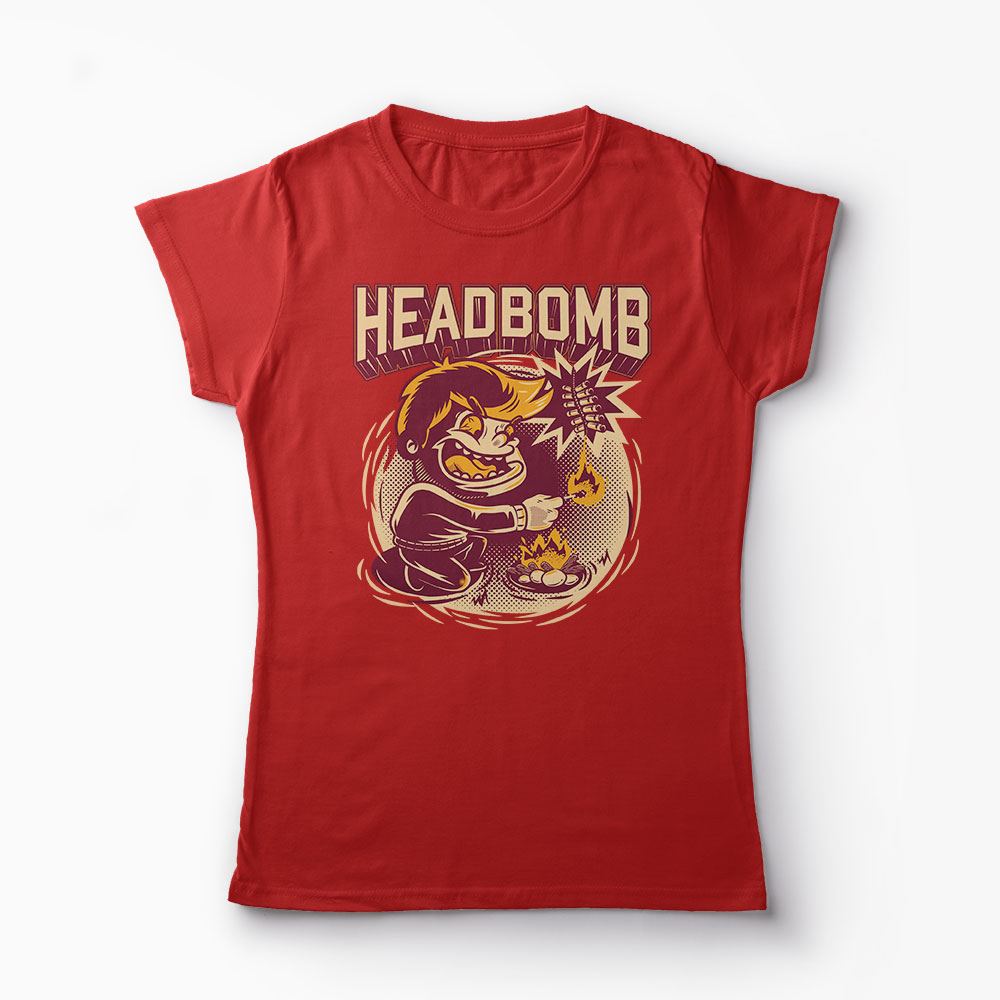 Tricou Headbomb - Femei-Roșu