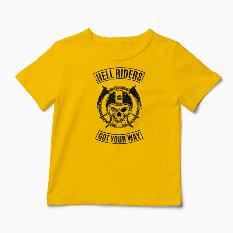 Tricou Hell Riders Got Your Way - Copii-Galben