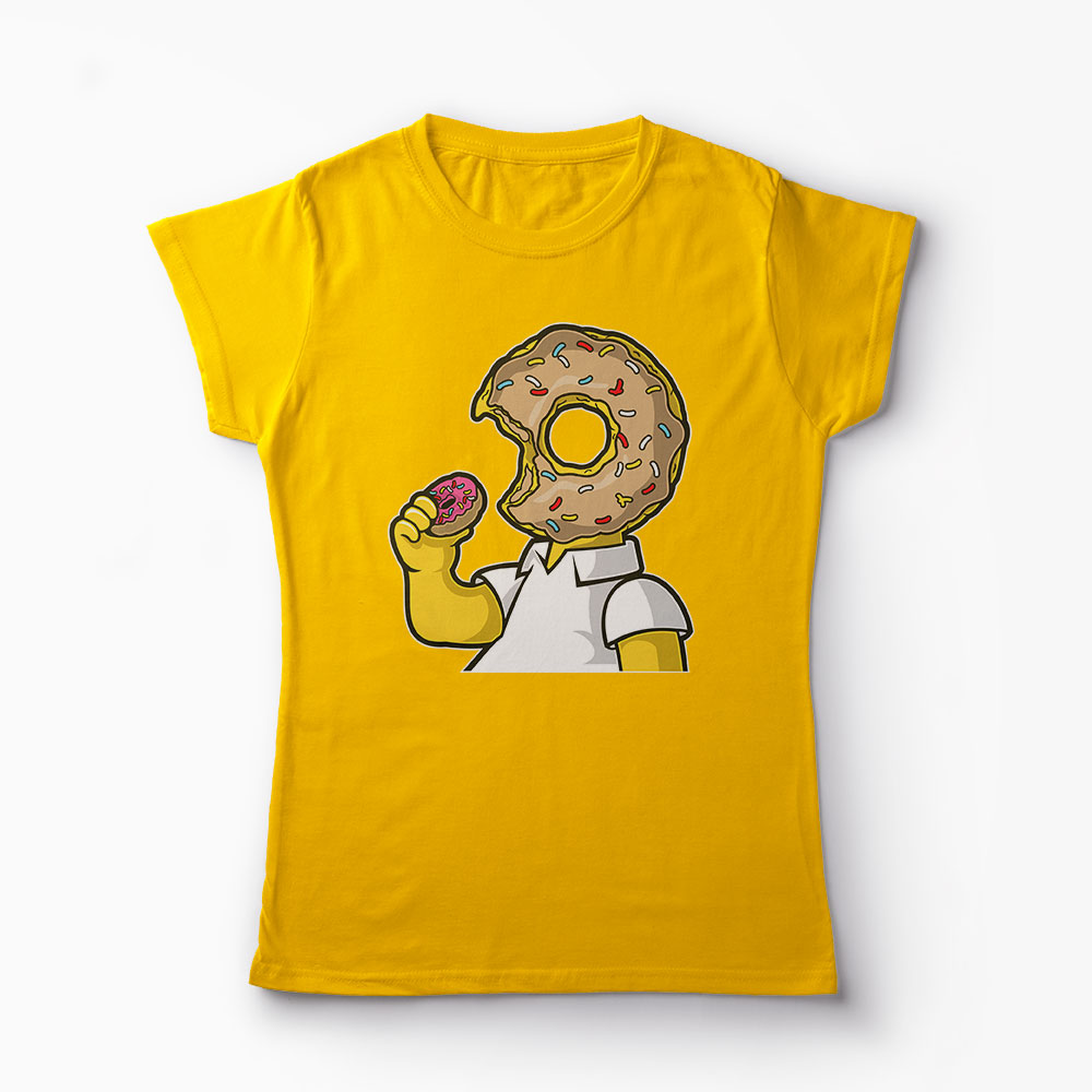 Tricou Homer Love Donut - Femei-Galben