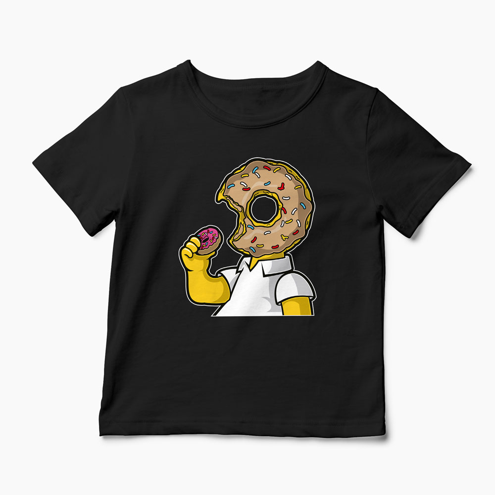 Tricou Homer Love Donut - Copii-Negru